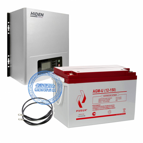 Комплект ИБП Hiden Control HPS20-0312N и АКБ Рубин AGM-U 12-150