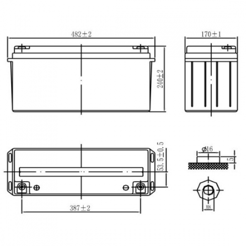 Аккумулятор Delta DTM 12150 L
